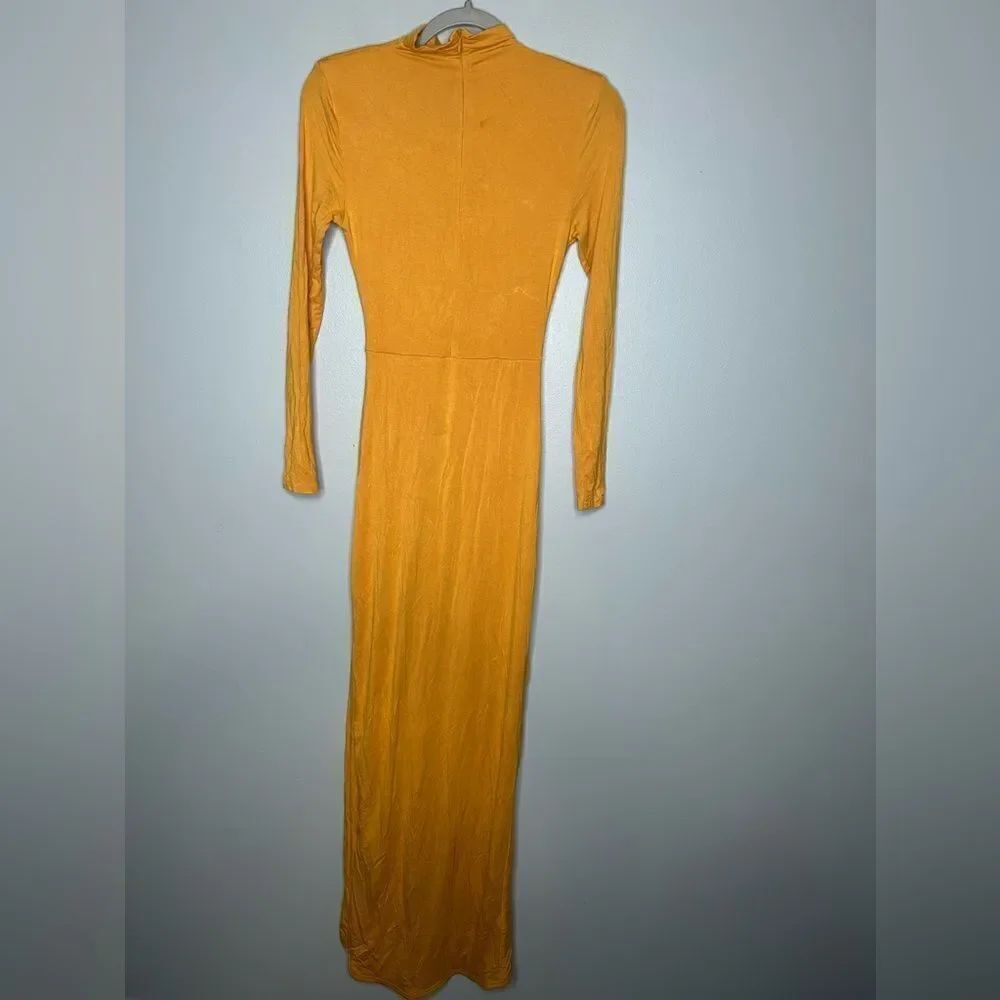 JLUXLABEL Mock neck Ruched front maxi dress - Picture 2 of 3